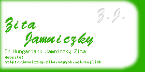 zita jamniczky business card